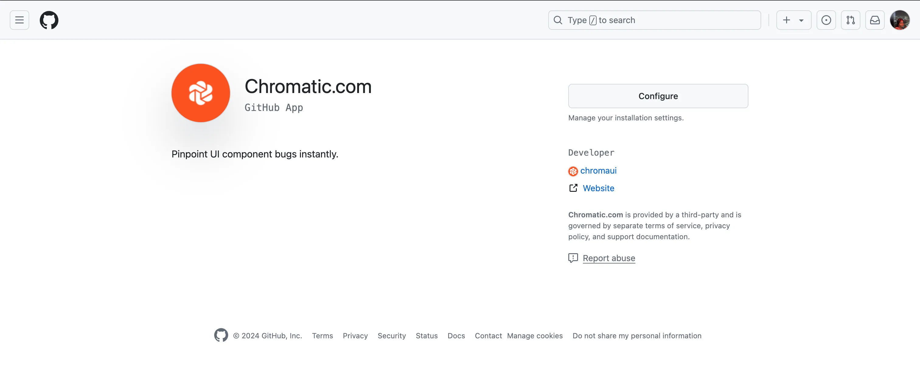 Configure Chromatic